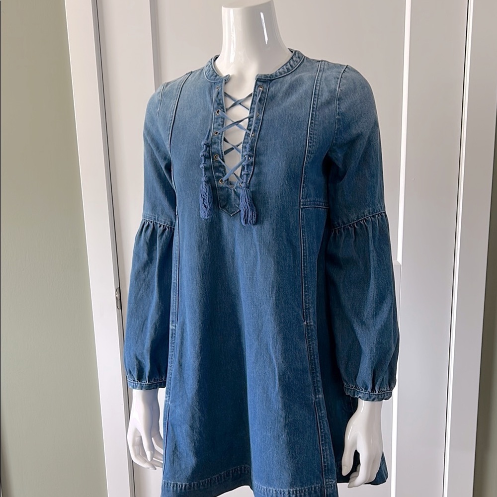 Ulla Johnson Denim Dress w/Pockets - Picture 3 of 16